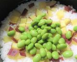 ほっこり美味*さつま芋×枝豆ごはん。作り方7写真