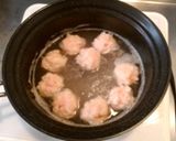 桜色エビ団子スープ作り方6写真