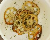 簡単すぎる！れんこんと青のり揚げ焼き作り方3写真