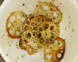 簡単すぎる！れんこんと青のり揚げ焼き作り方3写真