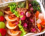 味噌豚ロースと味玉★玄米★秋弁当作り方1写真