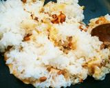 納豆しらす炒飯（チーズと海苔のっけ）作り方3写真