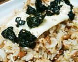 納豆しらす炒飯（チーズと海苔のっけ）作り方5写真