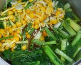 簡単 朝食♬小松菜となめこ山菜のお吸い物作り方3写真