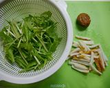 簡単！水菜と竹輪の梅レモン和え作り方1写真
