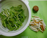 簡単！水菜と竹輪の梅レモン和え作り方1写真