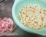 簡単☆れんこんとベーコンのバター醤油炒め作り方1写真