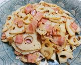 簡単☆れんこんとベーコンのバター醤油炒め作り方5写真