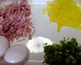 残り物で簡単♪たくあん炒飯作り方1写真