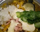 ほくほくカボチャとサツマイモの秋味サラダ作り方6写真