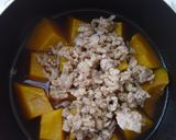 かぼちゃの豚そぼろ煮。作り方5写真