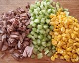 セロリとコーンと牛肉の炊き込みごはん作り方3写真