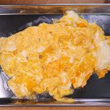 豚肉と小松菜の✨和風おかかポン酢卵炒め🍚作り方2写真
