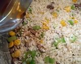 セロリとコーンと牛肉の炊き込みごはん作り方8写真
