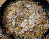 セロリとコーンと牛肉の炊き込みごはん作り方7写真