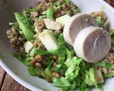 納豆と手づくりサラダチキンのヘルシーご飯作り方4写真
