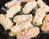 お弁当に豚薄切り肉のぐるぐる巻きとんかつ作り方3写真