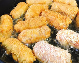 お弁当に豚薄切り肉のぐるぐる巻きとんかつ作り方4写真