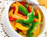 お弁当に簡単オリーブ油でパプリカ炒め作り方2写真