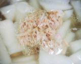 ほっこりアラ汁もどき！野菜とツナの味噌汁作り方3写真
