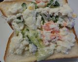リメイク*ポテサラ×黒豆のカレートースト作り方3写真