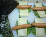 ウインナーの海苔シソちー巻き焼き作り方3写真