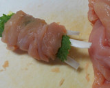 お弁当にも✿鶏ささみで 大葉ネギ巻き焼き作り方6写真
