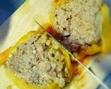 もち麦inパプリカ肉詰め トマトソース作り方20写真