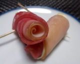 弁当に★簡単ハムと餃子の皮で薔薇の花作り方5写真