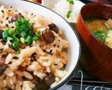 ほんのり醤油味♪むかごの炊き込みご飯作り方3写真