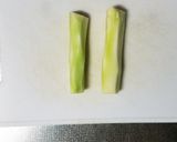ビールのお供に！ブロッコリーの茎のネギ塩作り方1写真