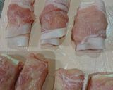 ヘルシー☆豚肉の豆腐巻き蒸し焼き作り方3写真