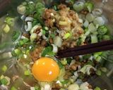 カリとろ☆納豆ネギ味噌チーズの油揚げ巾着作り方3写真