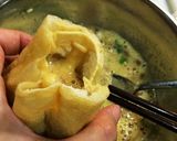 カリとろ☆納豆ネギ味噌チーズの油揚げ巾着作り方5写真