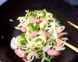 ピリ辛こってり大人ナポリタン作り方3写真