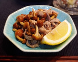 株とりなめこと豚肉の塩バター炒め♡作り方4写真