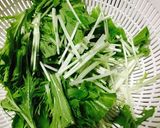 水菜と豆腐とツナのサラダ作り方1写真