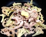 イイダコと根菜の塩レモン炒め作り方5写真