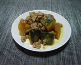 かぼちゃの豚そぼろ煮。作り方6写真