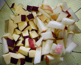 簡単！薩摩芋と林檎の炊き込みご飯作り方1写真