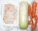大根と鶏手羽先の煮物♪簡単鶏肉スープで作り方1写真