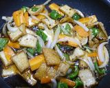 簡単！厚揚げ揚げ☆肉なし酢豚作り方4写真