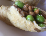 煮物の残り汁で！納豆と枝豆の油揚げ煮作り方5写真