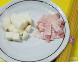 クリームパスタ風☆もやしナムルリメイク!作り方1写真
