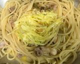親子パスタ?鶏のカルボナーラ!作り方8写真