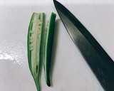 下処理なし！切る焼く簡単、チーおくら♪作り方1写真
