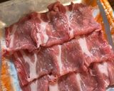 酢橘、舞茸、豚肉のおつまみサラダ作り方1写真