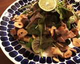 酢橘、舞茸、豚肉のおつまみサラダ作り方9写真
