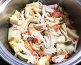 優しいお味♡姫冬瓜の油揚げとカニかま煮♪作り方5写真