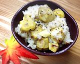 旬の栗をふんだん栗おこわ作り方4写真